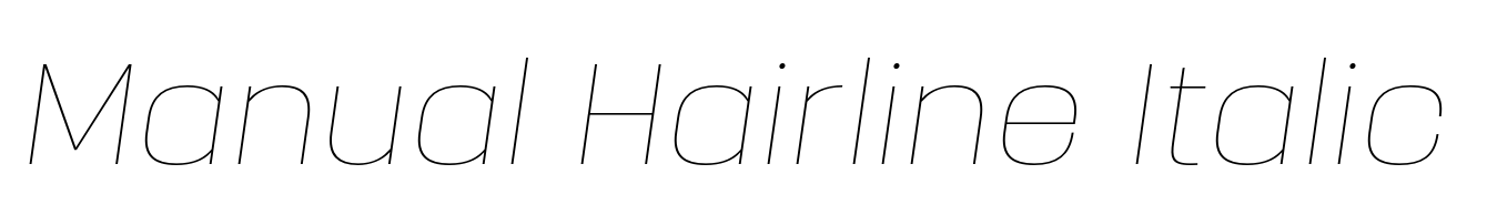 Manual Hairline Italic